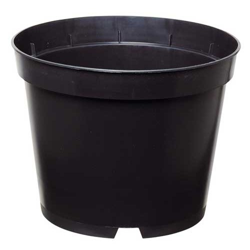 100 X 5 Litre Plant Pots Strong Plastic Black Flower Pot L LT High Quality 